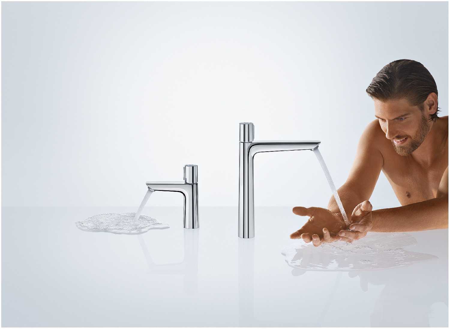Смеситель для раковины (умывальника) hansgrohe Talis Select E 71753000, нажимной фотография 8