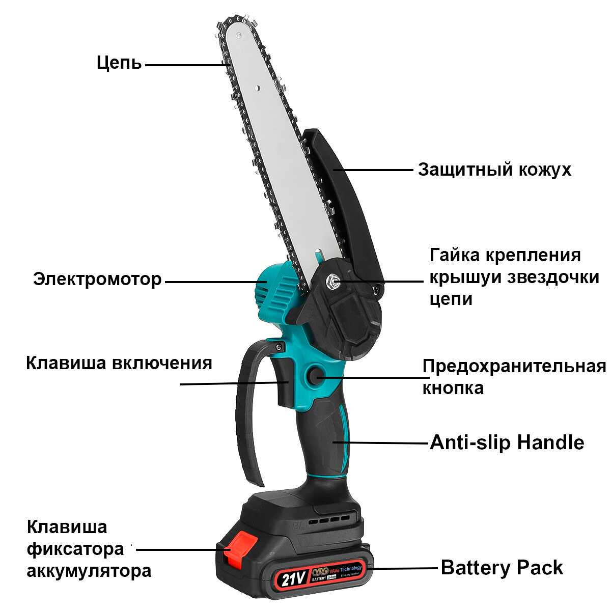 Аккумуляторная электропила VAVe Электропила (VAVe) фотография 1