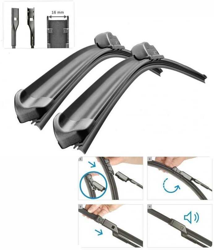 Щетка стеклоочистителя BOSCH Aerotwin A555S (2 шт.) фотография 17