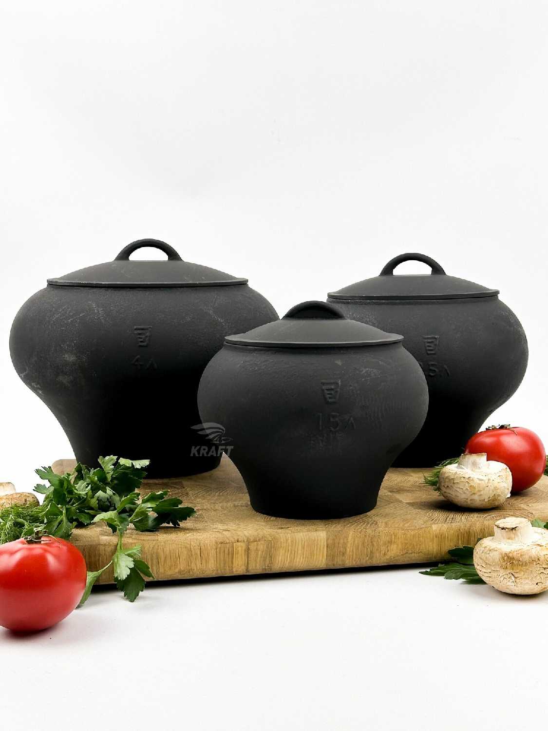 Комплект чугунных горшков Комплект чугунных горшков (2.5 л и 4 л) фотография 25
