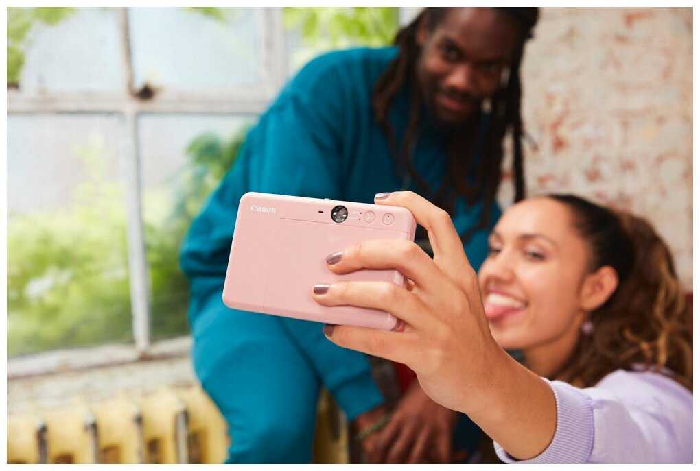 Камера и принтер моментальной печати Canon Zoemini S2, розовое золото фотография 7
