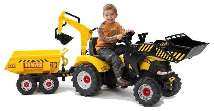 Веломобиль Falk Трактор-экскаватор с прицепом 1000W/1005W/1002W фотография 3