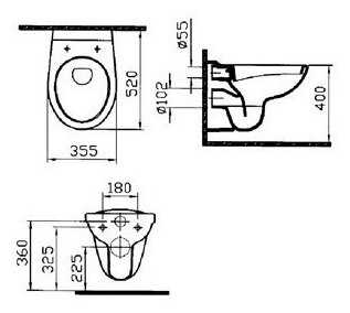 Унитаз с инсталляцией подвесной VitrA Normus 9773B003-7200 с горизонтальным выпуском фотография 1