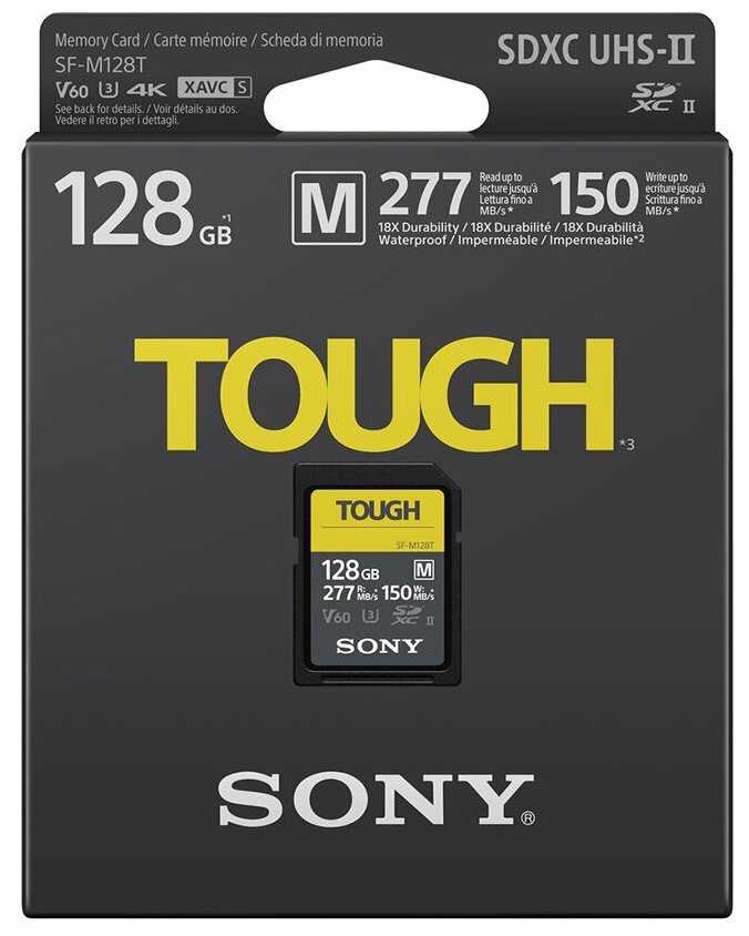 Карта памяти SDXC 128 Гб Sony серии SF-M TOUGH Class 10 UHS-II фотография 1