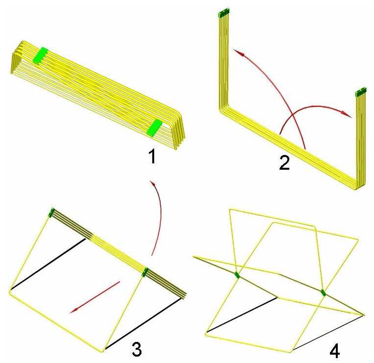 Палатка торговая 2,0х2,0 P(кабриолет) (Зеленый/Желтый) фотография 4