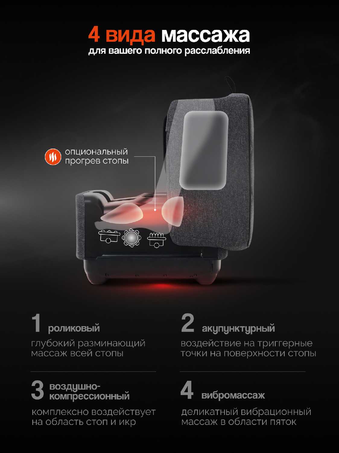 Массажер для ног электрический GESS PUF фотография 32