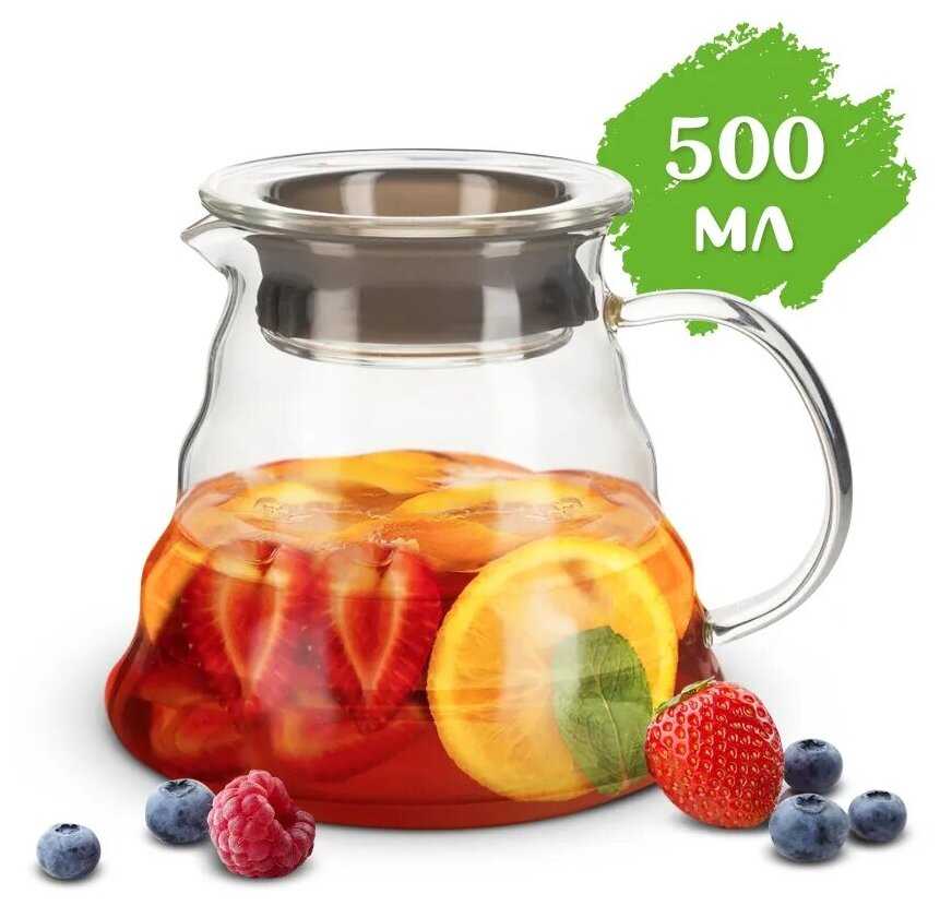 Чайник заварочный стеклянный (кофейник) 500 мл.