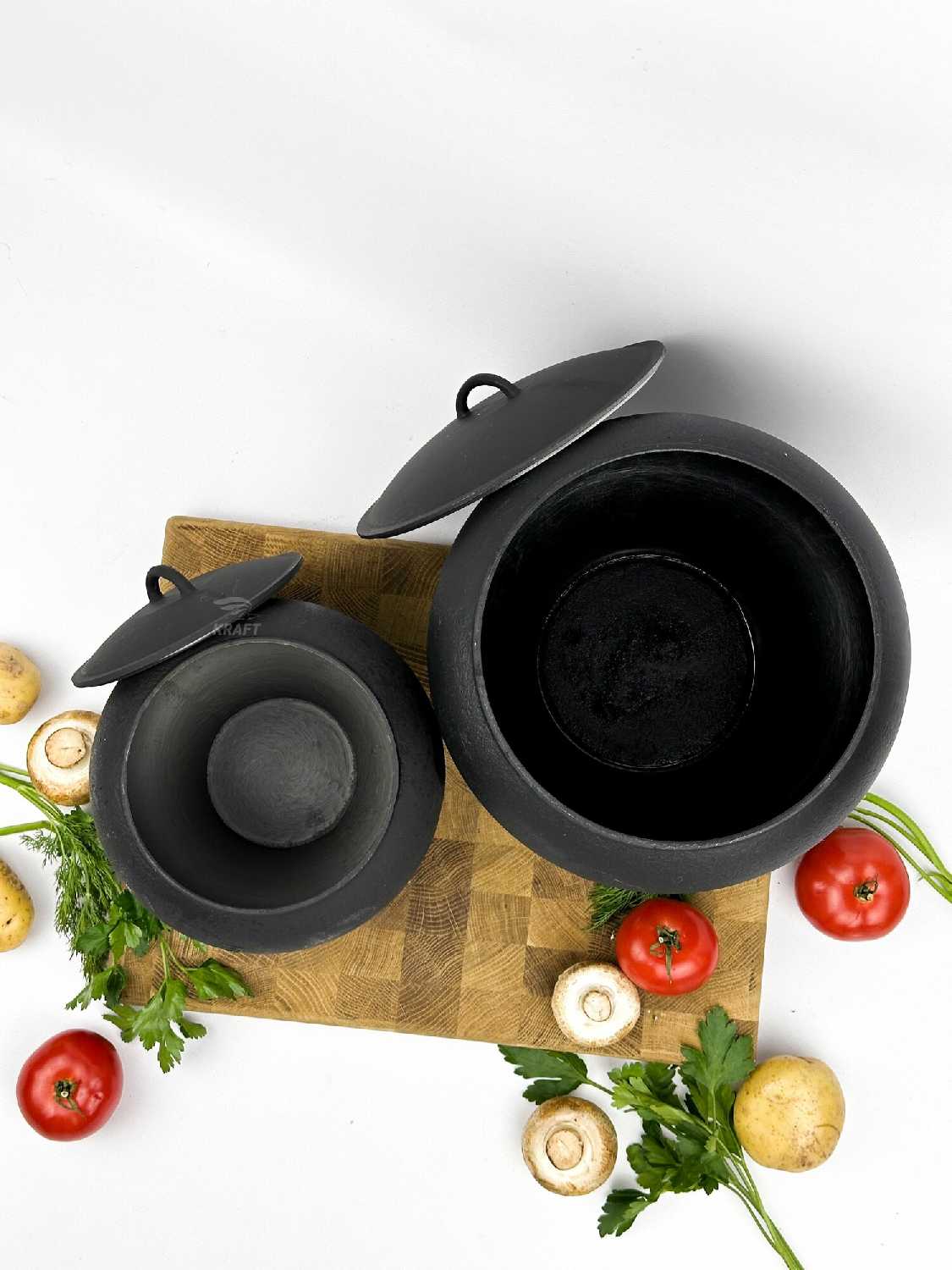 Комплект чугунных горшков Комплект чугунных горшков (2.5 л и 4 л) фотография 17