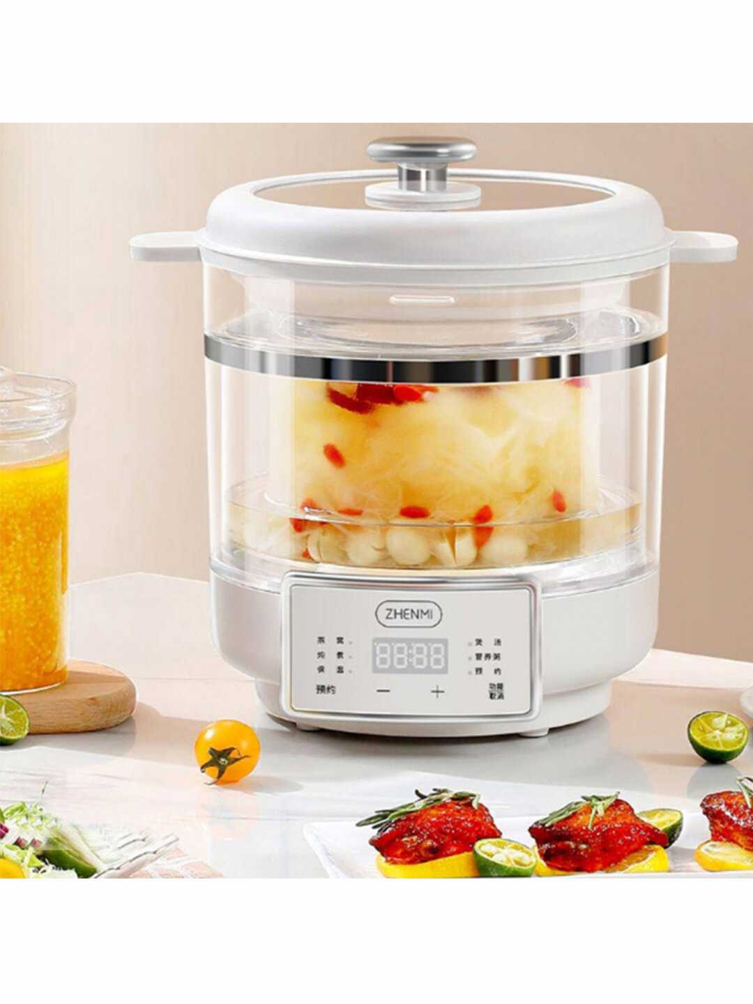 Многофункциональная электрическая кастрюля Xiaomi Zhenmi Visual Water-Proof Stew Pot (ZMDZ-006) фотография 3