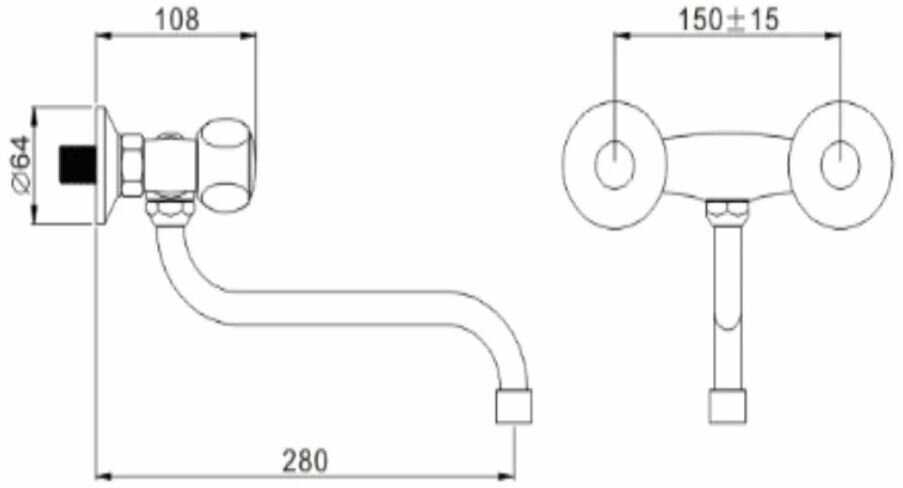 Смеситель для ванны Эверест B46-336 фотография 7