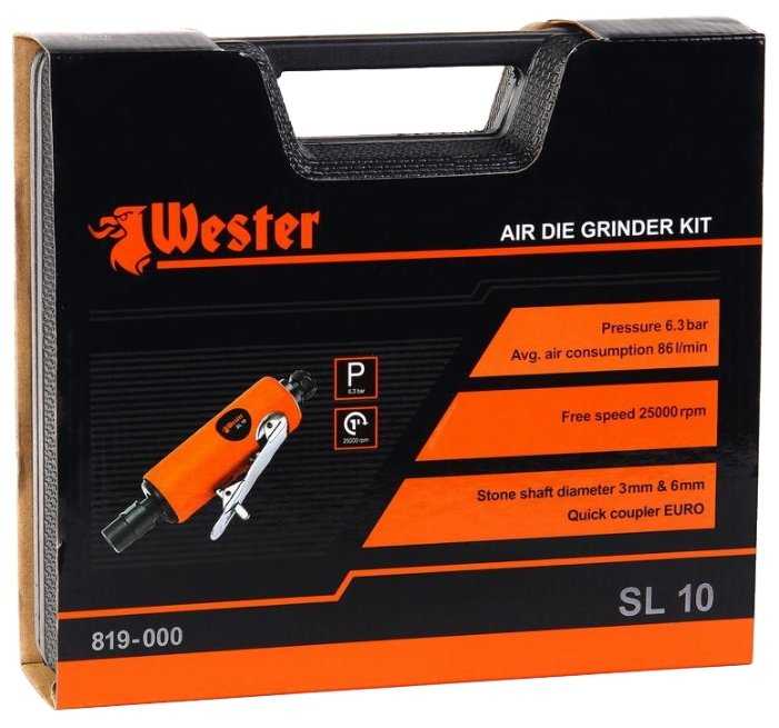Прямая пневмошлифмашина Wester SL-10 фотография 6