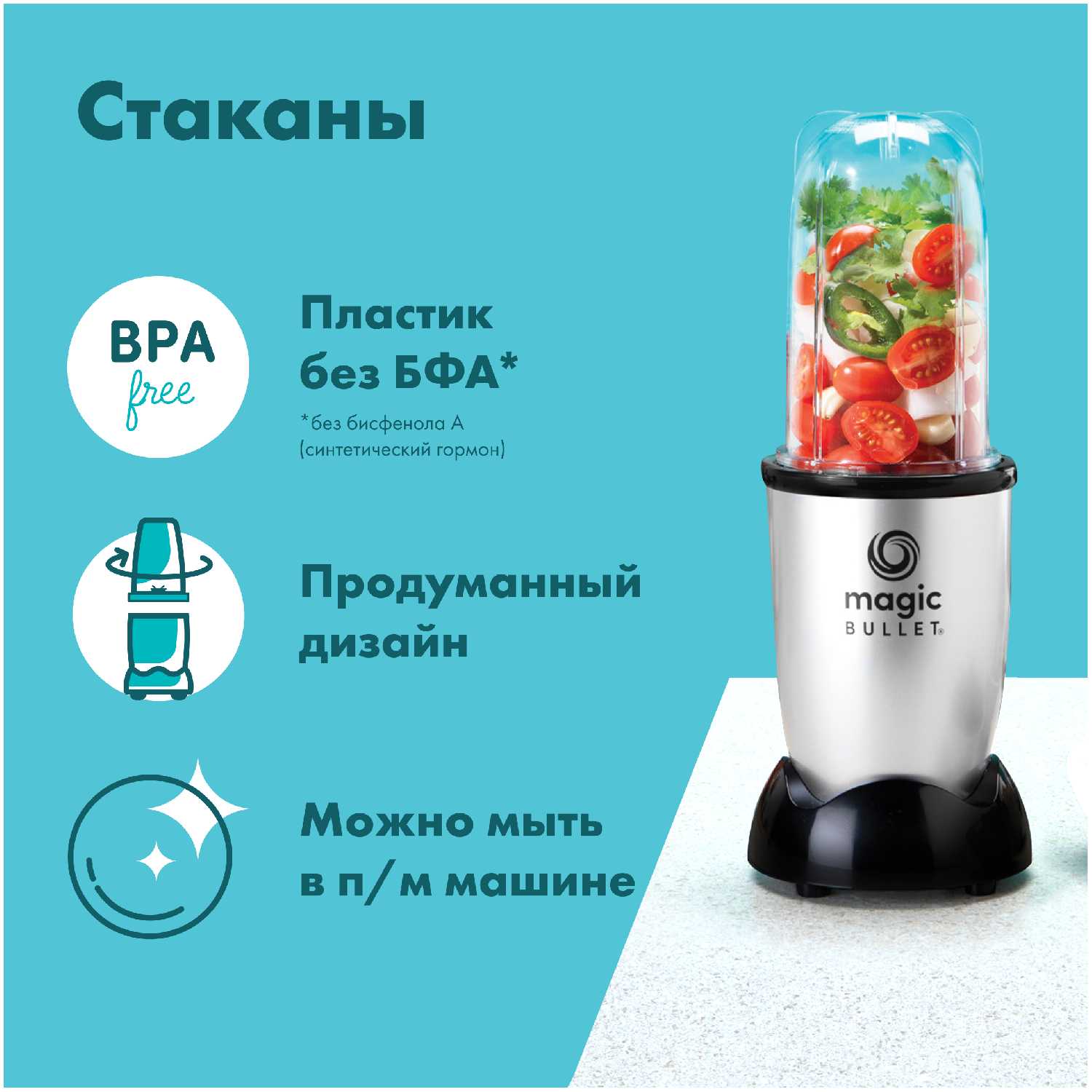 Стационарный блендер NutriBullet Magic Bullet Plus фотография 1