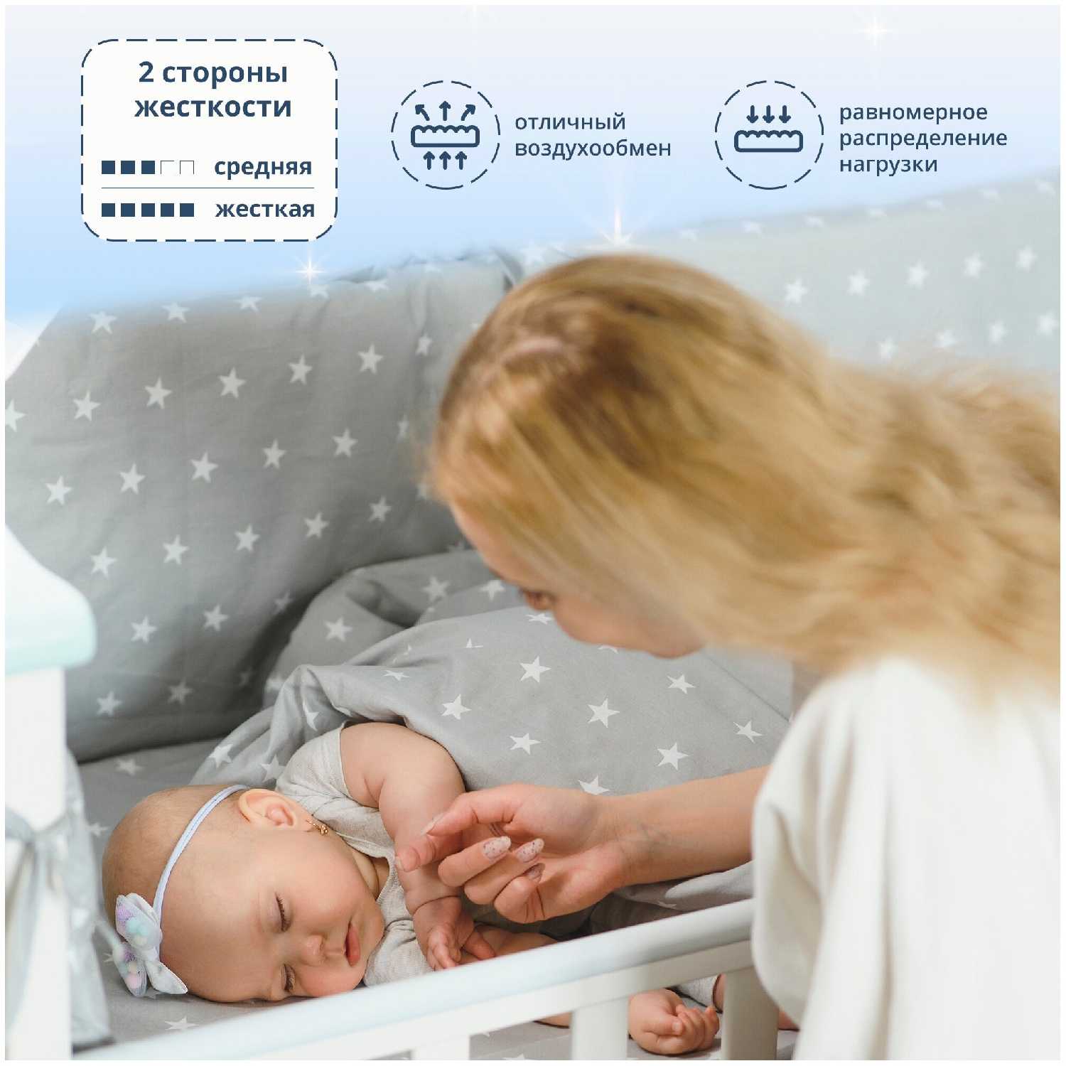 Овальный матрас в детскую кроватку CityFlex CF O S10K1 75x125 фотография 2