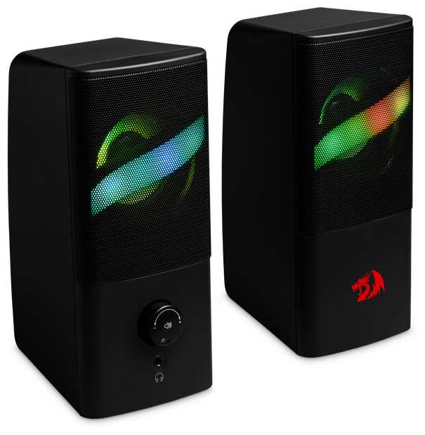 Колонки компьютерные Redragon Air , 6 Вт , питание от USB , черный фотография 2