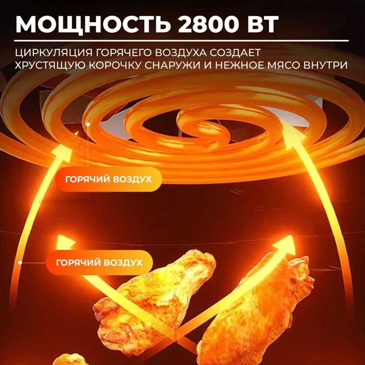 Аэрогриль электрический Аэрогриль 7 в 1 (2800 Вт) фотография 4