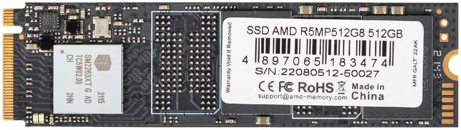Твердотельный накопитель AMD Radeon M.2 R5MP512G8