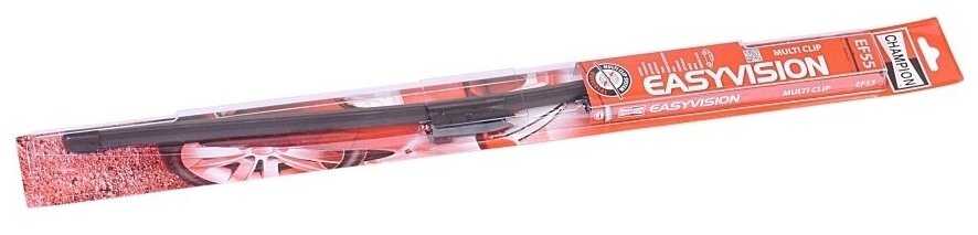 Щетка стеклоочистителя бескаркасная CHAMPION Easyvision Multiclip Flat EF55/B01 фотография 5