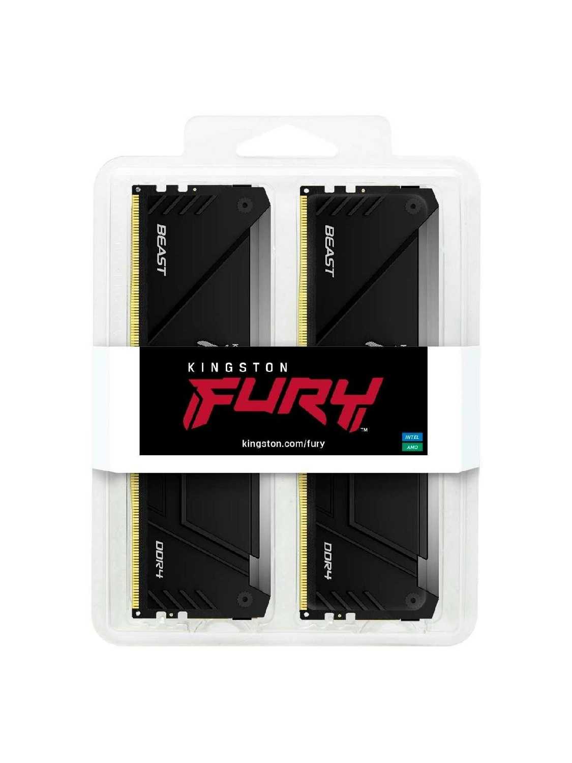 Оперативная память Kingston FURY Beast RGB [16GB DDR4 (Kit of 2)] [KF432C16BB2AK2/16] фотография 2
