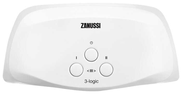 Проточный электрический водонагреватель Zanussi 3-logic 5,5 TS, душ+кран фотография 1