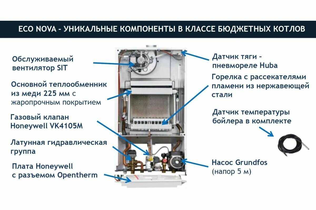 Газовый котел Baxi ECO Nova 31 кВт (1.31F) фотография 7
