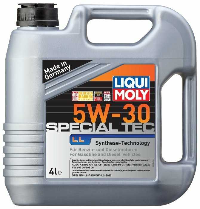 HC-синтетическое моторное масло LIQUI MOLY Special Tec LL 5W-30 фотография 4