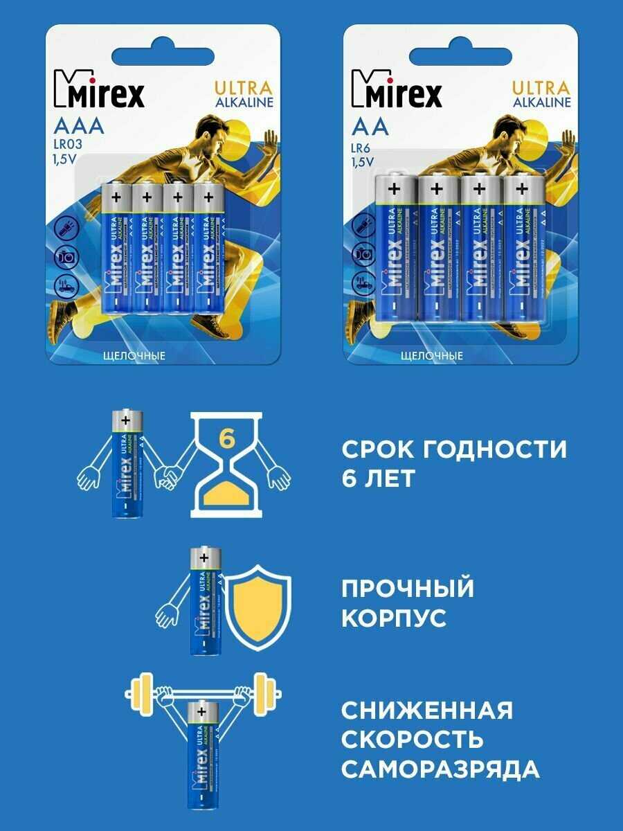 Батарея щелочная Mirex LR03 (AAA) фотография 5