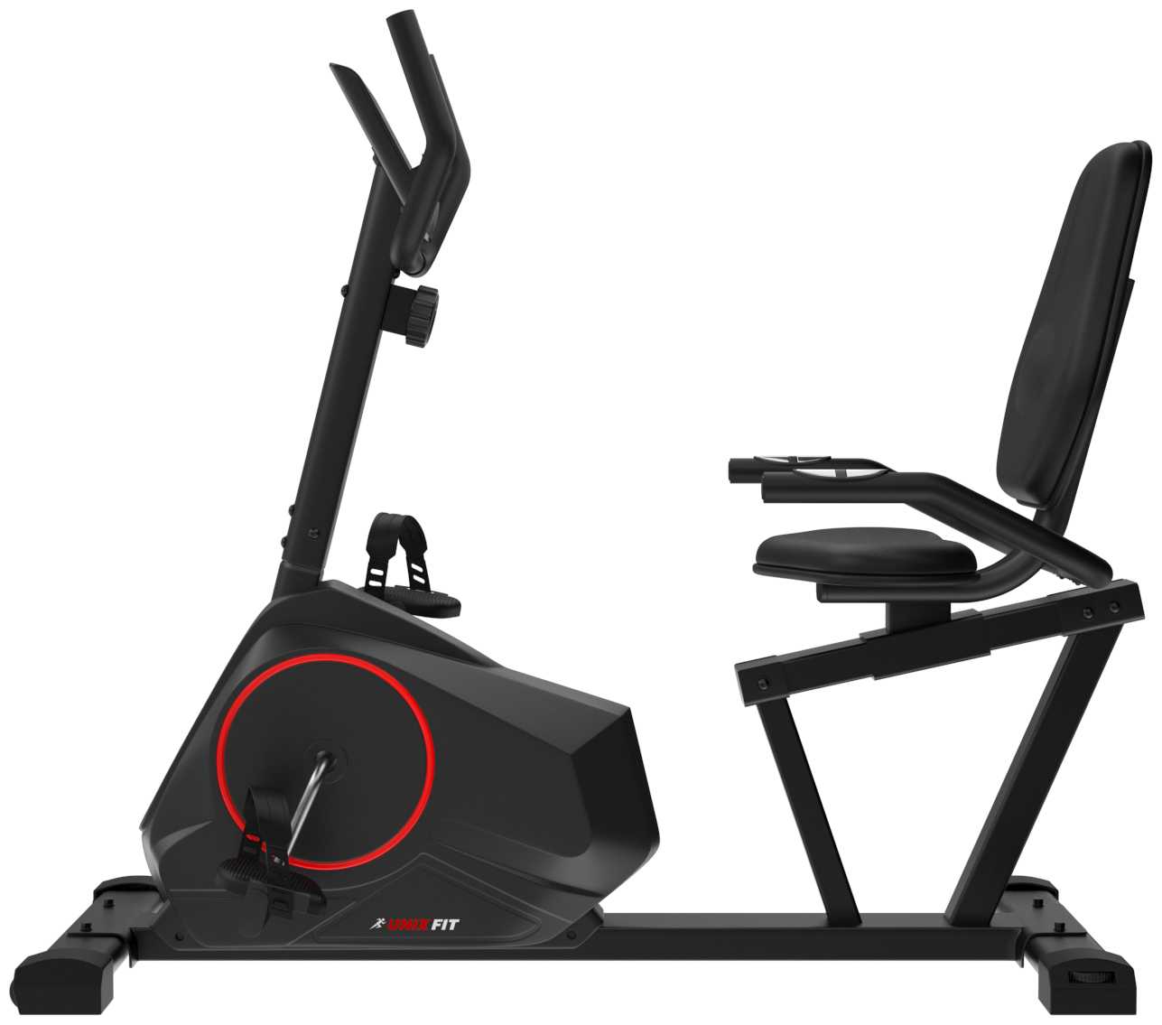 Горизонтальный велотренажер UNIXFIT BR-390 + аксессуары для фитнеса фотография 5