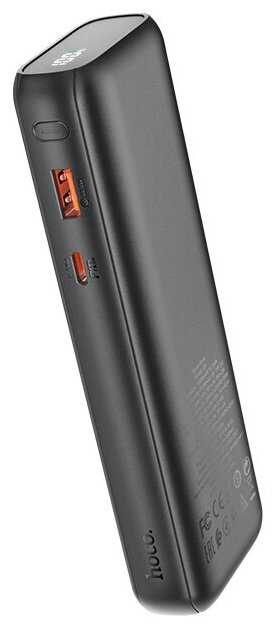 Универсальный Доп. Аккумулятор 15000mAh, Q8, HOCO, вход Type-C, черный фотография 1