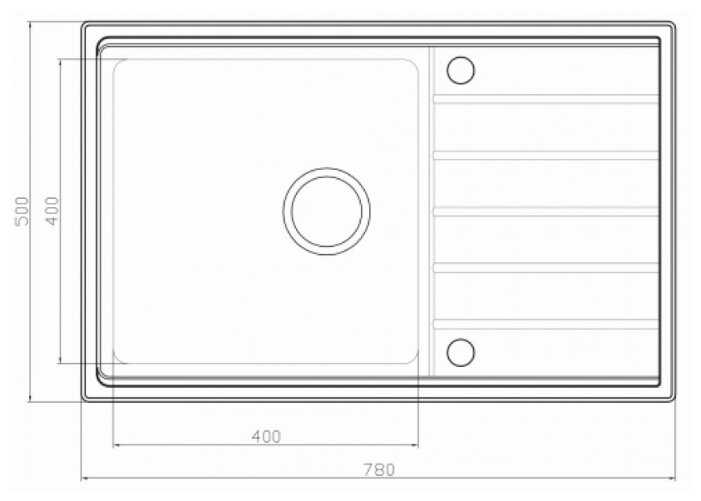 Врезная кухонная мойка Seaman ECO Roma SMR-7850A.B, 50х78см, нержавеющая сталь фотография 1