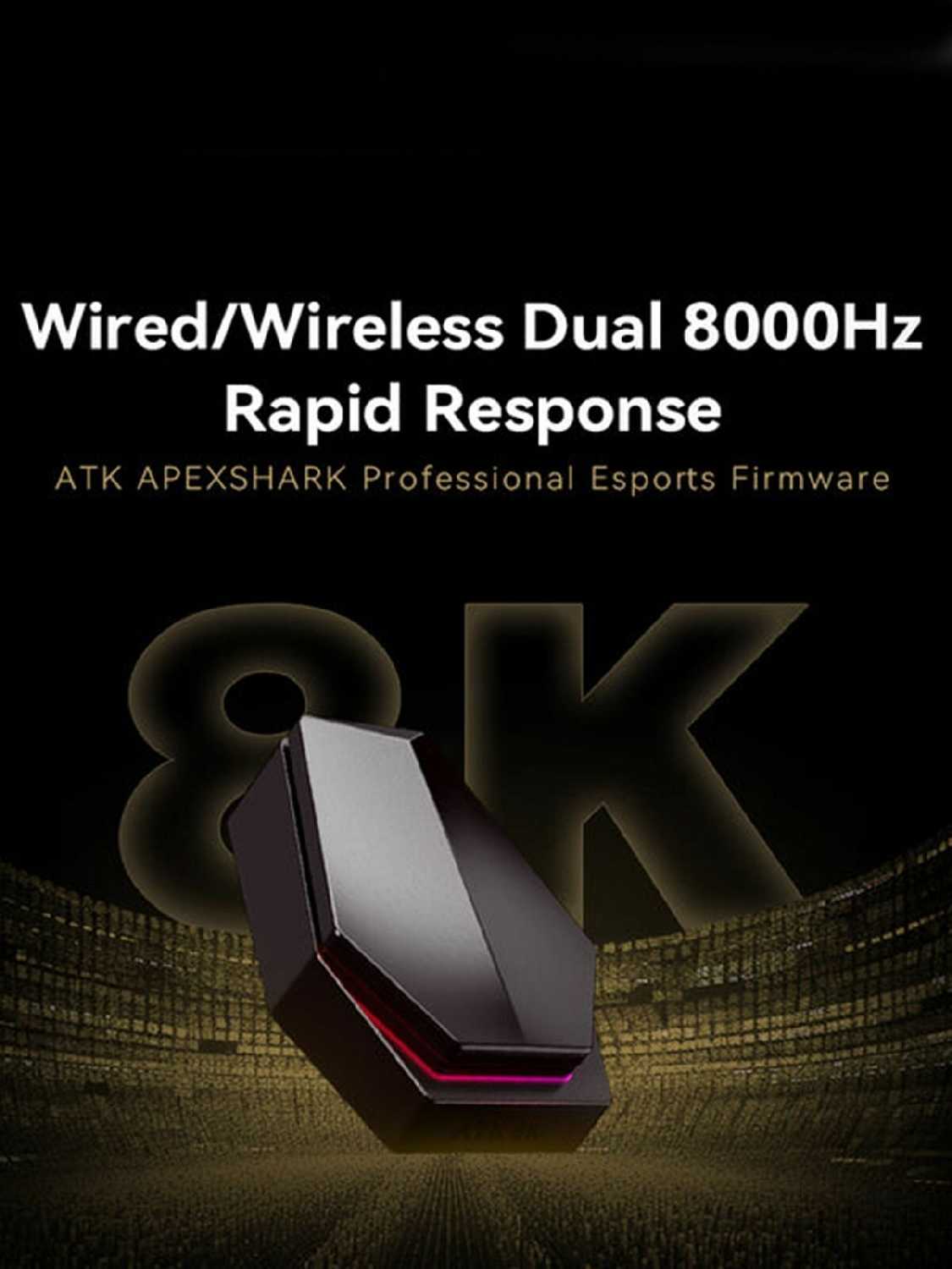 ATK X1 ULTIMATE игровая мышь беспроводная, PAW3950ULTRA, черная фотография 5