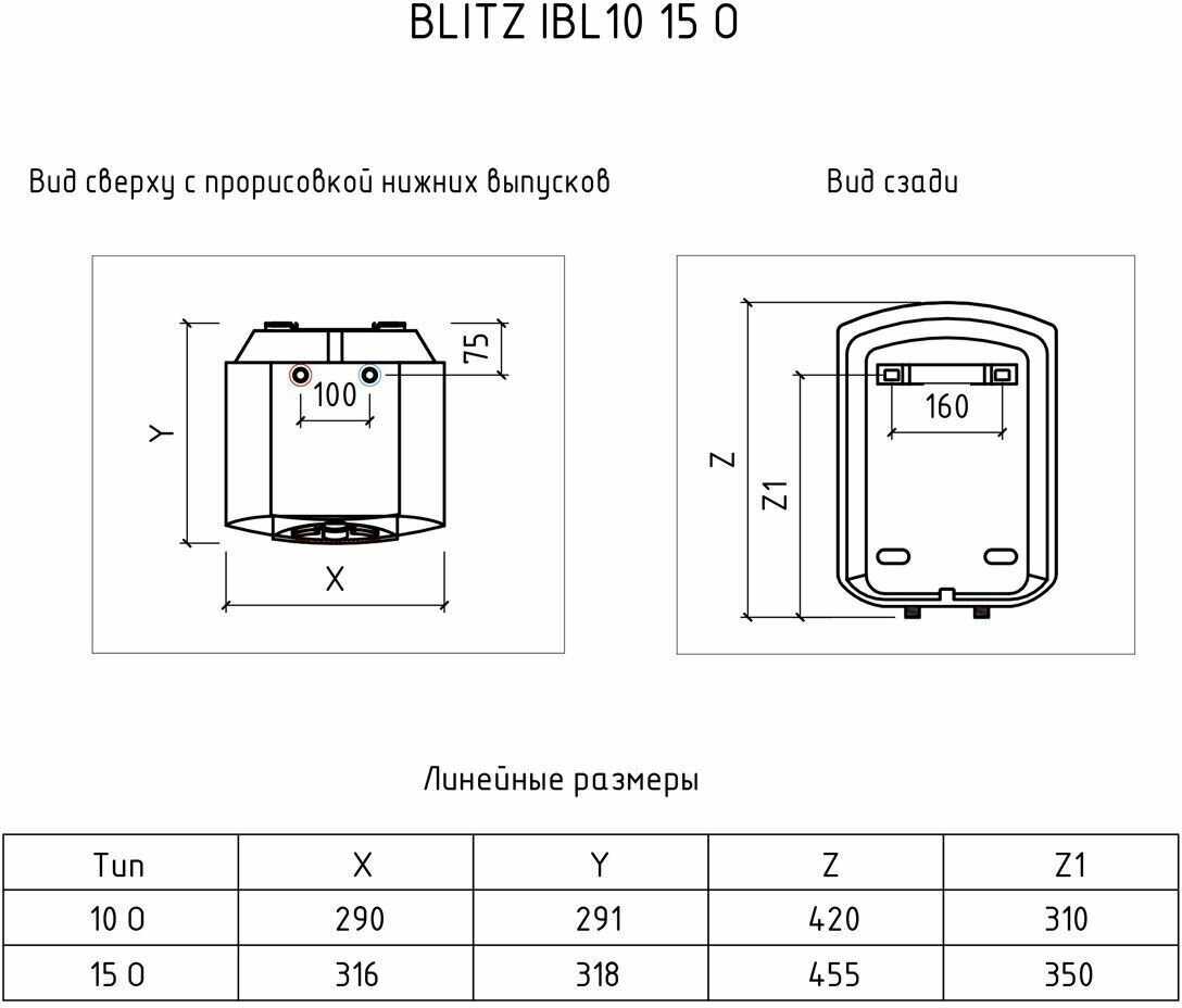Накопительный электрический водонагреватель Thermex Blitz IBL 15 O фотография 5