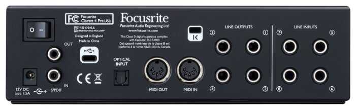 Внешняя звуковая карта Focusrite Clarett 4Pre USB фотография 1