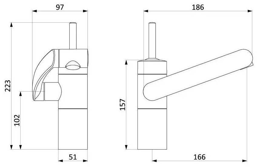 Смеситель для ванны Damixa Arc (290217364) фотография 7