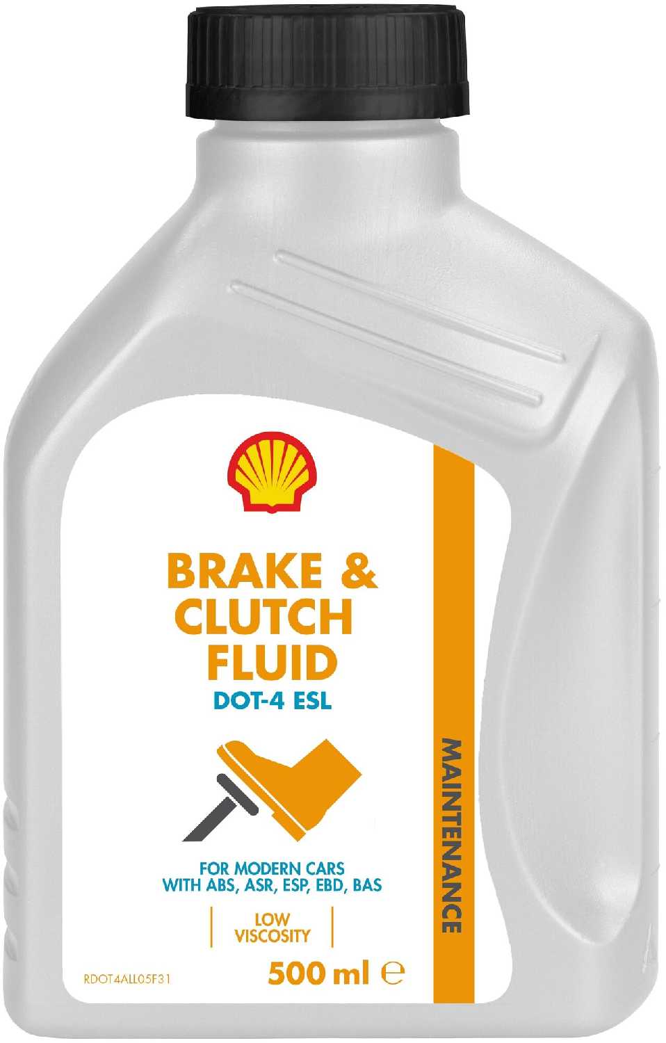 Тормозная жидкость Shell Brake & Clutch fluid DOT4 ESL (0,5 л)