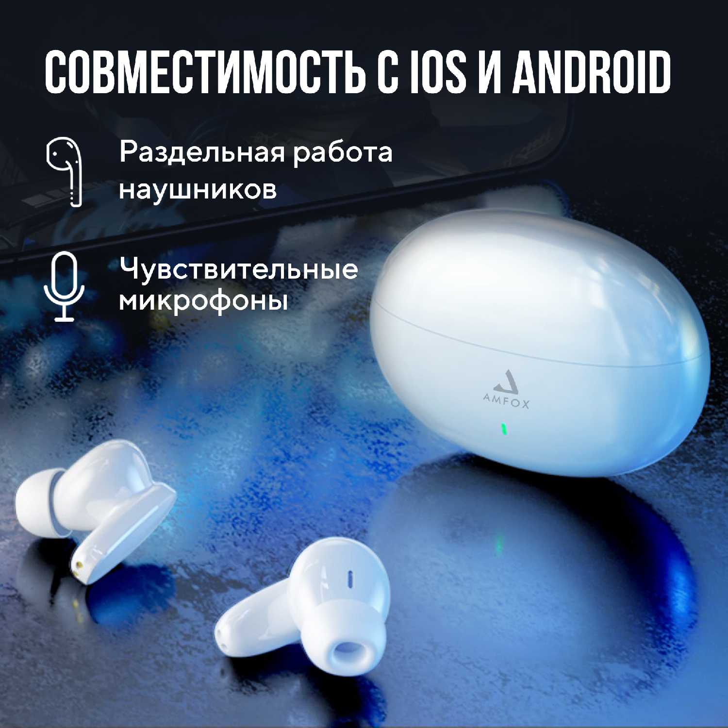 Беспроводные наушники AMFOX A33 фотография 2