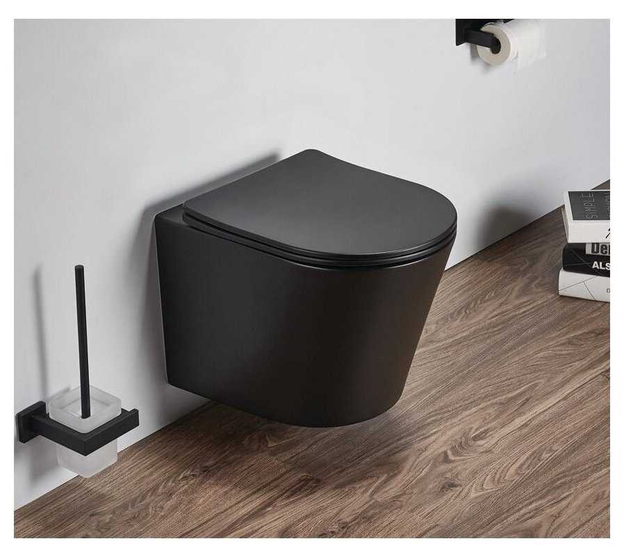 Унитаз с инсталляцией подвесной Azario Teramo AZ053ERMB с горизонтальным выпуском фотография 6