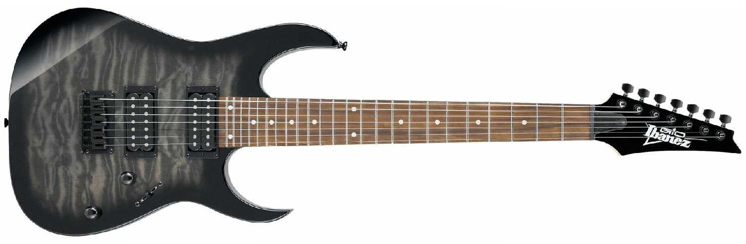 Электрогитара IBANEZ GRG7221QA-TKS GRG 7-STRING фотография 2
