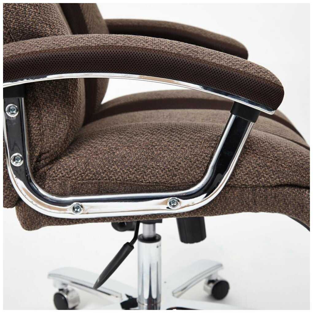 Кресло компьютерное Tetchair TRUST ткань коричневый фотография 7