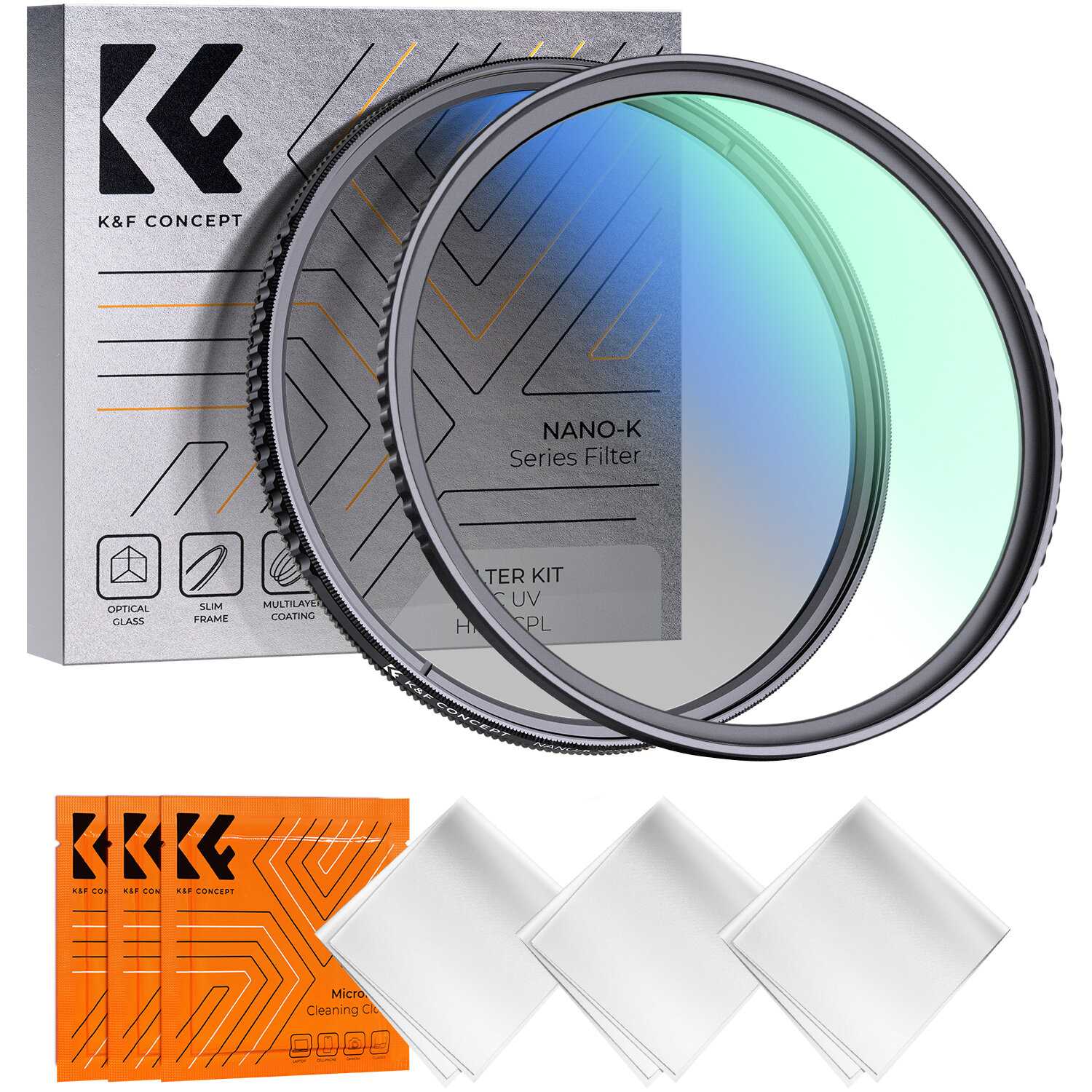 Комплект светофильтров K&F Concept Keen Series MCUV + CPL (52mm)
