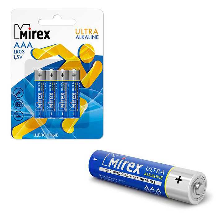 Батарея щелочная Mirex LR03 (AAA) фотография 10