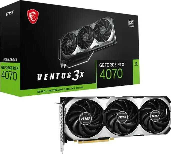 Видеокарта MSI RTX4070 VENTUS 3X E 12GB OC (RTL) фотография 8