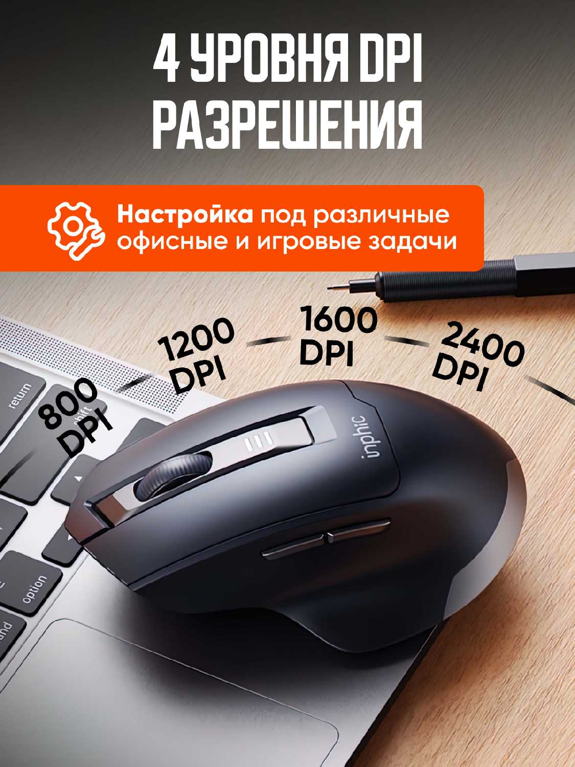 Беспроводная мышь M9 фотография 13