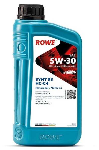 Синтетическое моторное масло ROWE Hightec Synt RS SAE 5W-30 HC-C4
