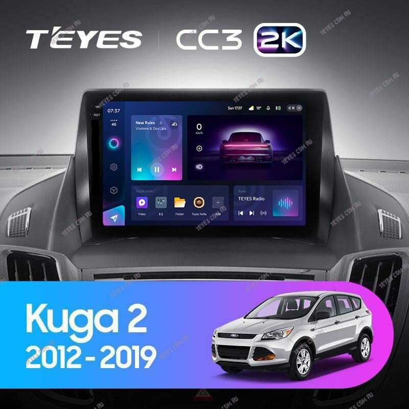 Штатная магнитола Teyes CC3 2K 360 6/128 Ford Kuga 2 (2012-2019) Тип-A