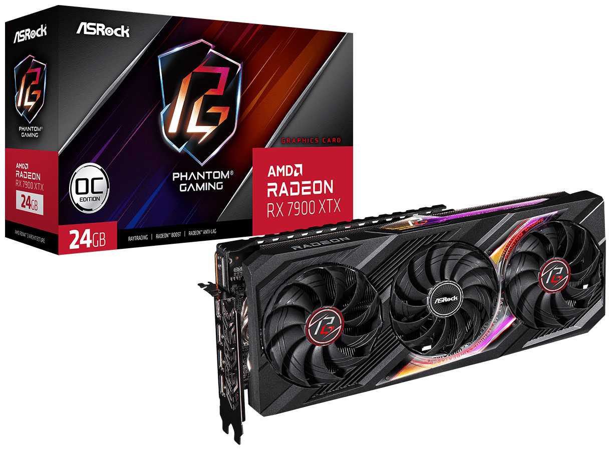 Видеокарта ASRock Radeon RX 7900 XTX Phantom Gaming (RX7900XTX PG 24GO) фотография 3