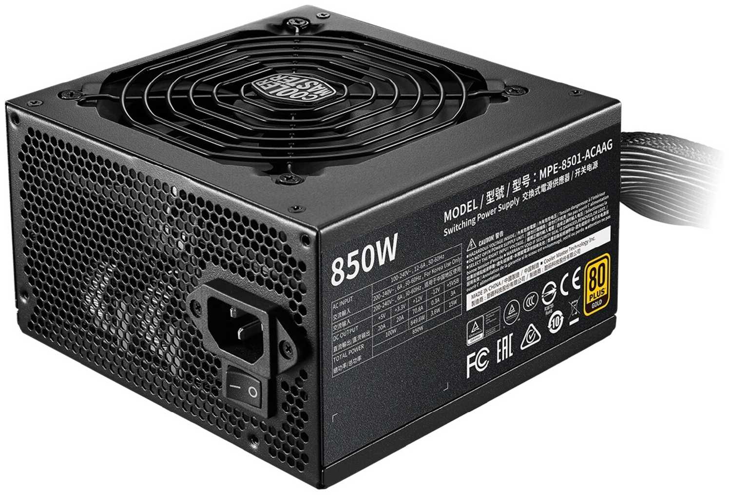 Блок питания Cooler Master MWE Gold 850 V2 850W (MPE-8501-ACAAG) фотография 1
