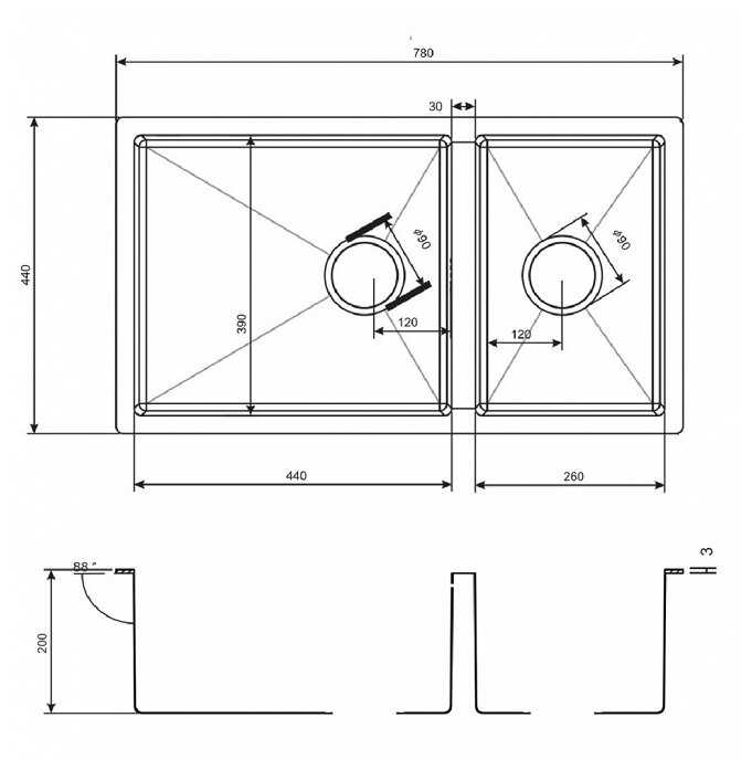 Кухонная Мойка Zorg SZR 78-2-44 фотография 1