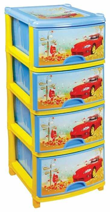 Бельевой комод Альтернатива Для игрушек 4 секции (прорезные ручки) фотография 3