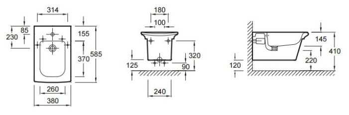 Биде подвесное Jacob Delafon Stillness E1304-00 с горизонтальным выпуском фотография 1