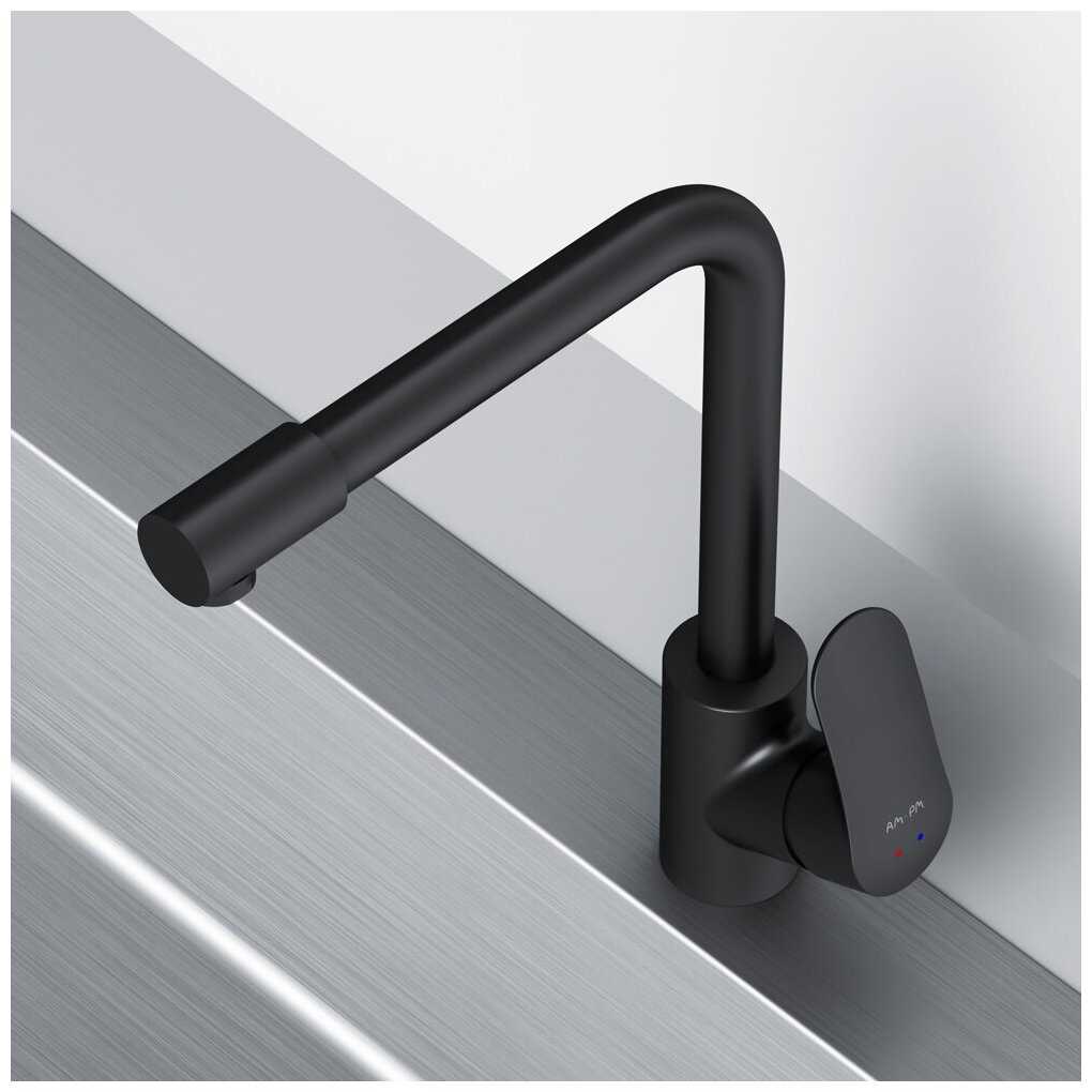Смеситель для кухни (мойки) с фильтром для питьевой воды Dorff Prime New F9505722 черный, L-излив, Германия фотография 3